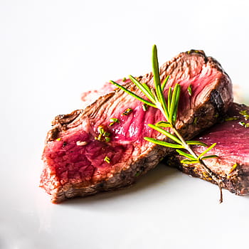 střední, vzácný, steak, porce, deska, Itálie, italské jídlo, hovězí, maso, svíčková, Výborně