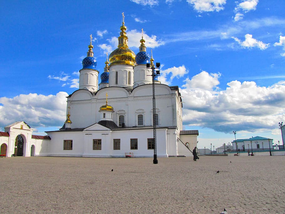 church, temple, dome, cross, gold, architecture, area, religion, christianity, cathedral, sky
