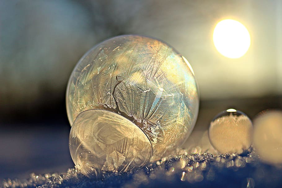 selective, focus photography, rain, drops, selective focus, photography, eiskristalle, soap bubble, frost globe, frost blister, winter