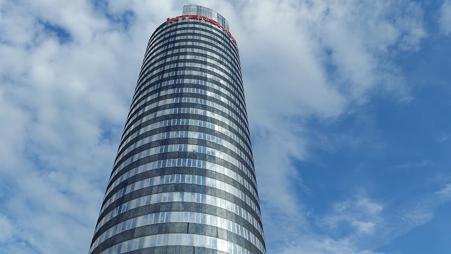 tower, intershop tower, skyscraper, architecture, building, high, jena