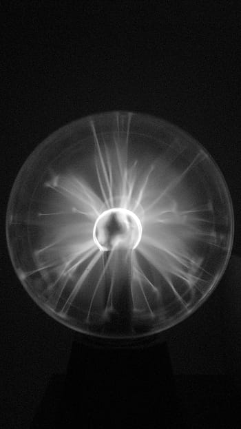 Light, Tesla Coil, Shadow, black background, illuminated, studio shot, spotlight, indoors