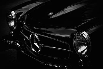 klasické auto mercedes, klasický, mercedes, auto, rozličný, úspěch, lesklý, luxus, chrom, elegance, Černá barva