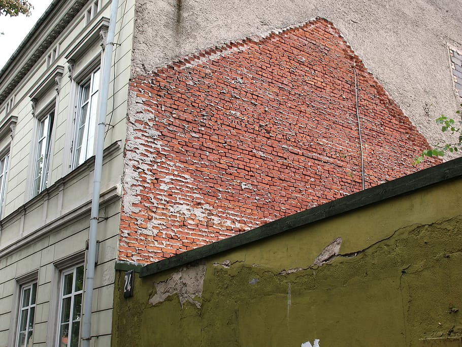 klaipeda, lithuania, brick, city, house, architecture, wall, building