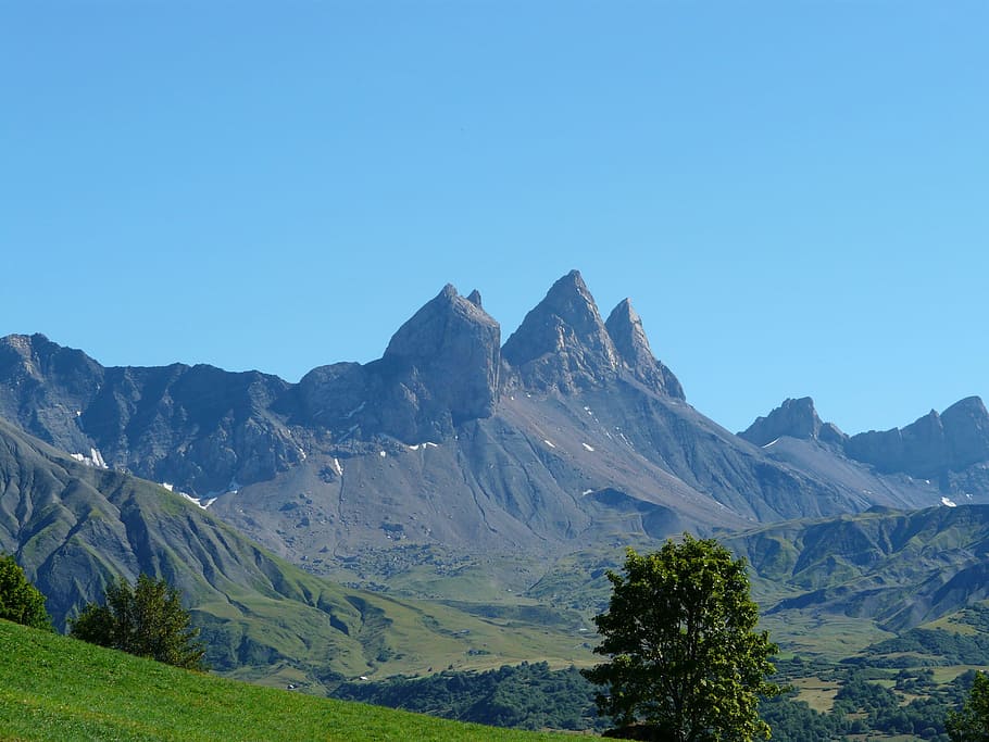 aghi, Alpi, escursioni a piedi, aghi di arves, montagna, natura, catena montuosa, blu, Paesaggi, nessuno