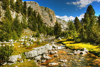 dolomity, větráky, krajina, hory, Skála, vysokohorský, horské krajiny, turistika, fanes alm, Jižní Tyrolsko, slunný