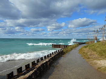 Nature, Lake, Michigan, lake, michigan, sea, beach, coastline, water, sky, no People, outdoors