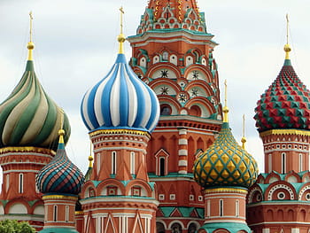 marrón, azul, hormigón, estructura, rusia, moscú, iglesia, st-basile, catedral de san basilio, religión, bombillas