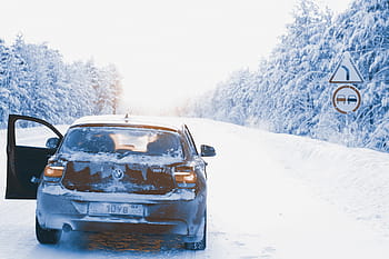 BMW, conditions hivernales, bwm, voiture, Russie, la nature, neige, hiver, froid - température, transport, en plein air