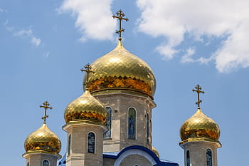 Руска църква, купол, златист, архитектура, религия, православен, епископ тамасос, episkopeio, Кипър, християнство, църква