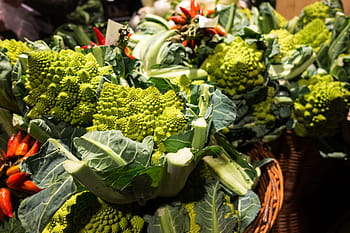negozio di alimentari, broccoli romanesco, broccoli, cavolfiore, verde, memorizzare, verdura, cibo, freschezza, mangiare sano, colore verde