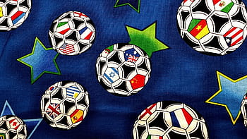 print layout, ball, stars, textile, football, soccer, fabric, cloth, clothing, pattern, design