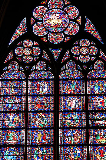 okno kostela, okno, notre-dame, náboženství, architektura, vitráž, kaple, vitráže, víra, mystický, Ježíš