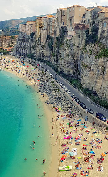 Tropea, Calabria, อิตาลี, ทะเล, ฤดูร้อน, วันหยุด, น้ำ, ชายหาด, เมือง, ทราย, เมดิเตอร์เรเนียน