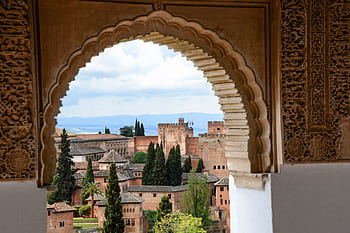 alhambra granada andalucia, okno, andalusie, architektura, arabština, maurský, alhambra, granada, palác, památník, historický