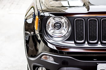 detailní fotografie, Černá, jeep odpadlík světlomet, černé auto, džíp, odpadlík, džíp, odpadlík, auto, přeprava, pozemního vozidla, světlomet
