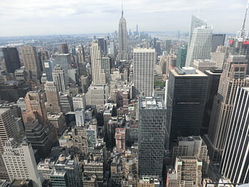aereo, fotografia, Empire State Building, nuovo, York, New York, Stati Uniti d'America, grattacielo, in cima alla roccia, America, stati Uniti