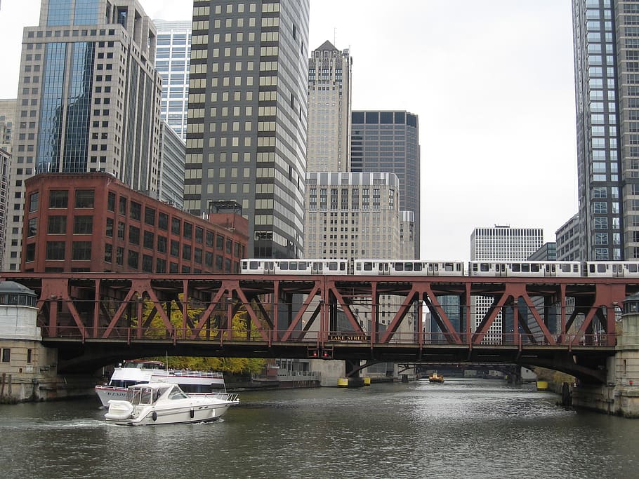 Chicago, řeka, kanál, městský