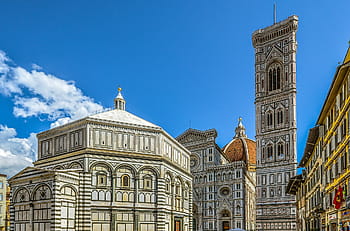 florence, firenze, duomo, baptistry, piazza, italy, italian, church, tower, renaissance, architecture