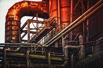 industry, plant, steel mill, pipes, lines, anlagentechnik, industry plant, technology, steel, pfor, metal