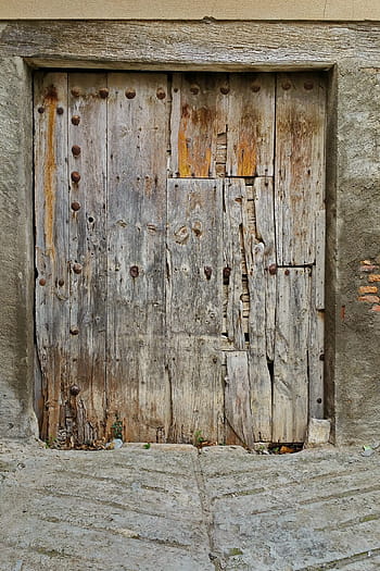 dveře, dřevo, textura, starý, nehet, staré dveře, Pozadí, staré dřevo, rustikální, ulice, dřevo - materiál