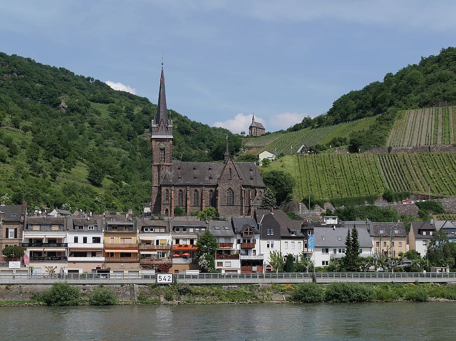 rhine, lorch hausen, sungai, rhine cruises, rhine valley, romantic