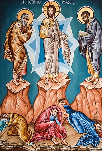 transfigurace, Kristus, přeměnu Krista, ikonografie, malování, kostel, ortodoxní, náboženství, křesťanství, Kypr, paralimni