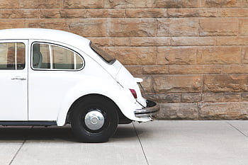 bílý, antický, auto, vinobraní, vw, Chyba, klasický, automobilového průmyslu, automobil, doprava, cihlová zeď