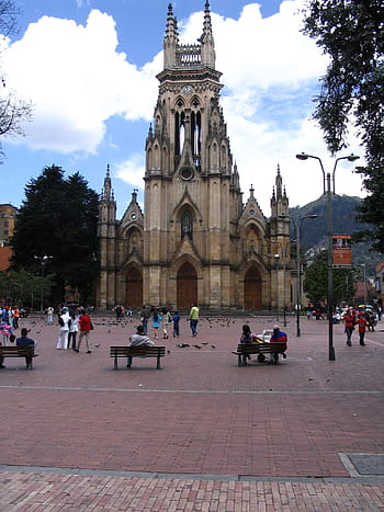 kostel, dáma, lourdes, bogota colombia, kostel naší dámy lourdes, bogotá, Kolumbie, katedrála, kaple, fotky, svatý
