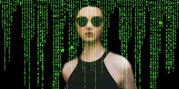žena, nošení, Černá, halterneck, horní, matrice, sdělení, software, ks, virus, počítač