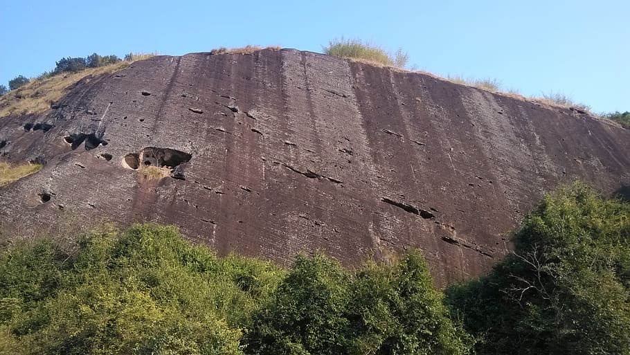 scenérie, danxia landform, útes, zeměpis, guangdong, ping yuan, zpět řeka