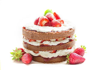 kerek eper, fehér, tejszínhab, tetejű, torta, süt, csokoládé, eper, krém, édes, dekoráció