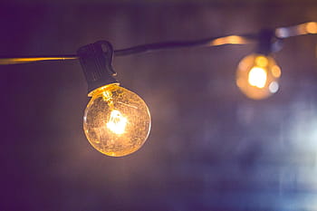 shallow, focus photography, light bulb, blur, bright, bulb, close-up, dark, electricity, energy, flame