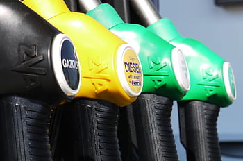 čtyři, rozmanité palivo, čerpadlo, trysek, benzín, motorové nafty, plyn, palivo, olej, průmysl, energie