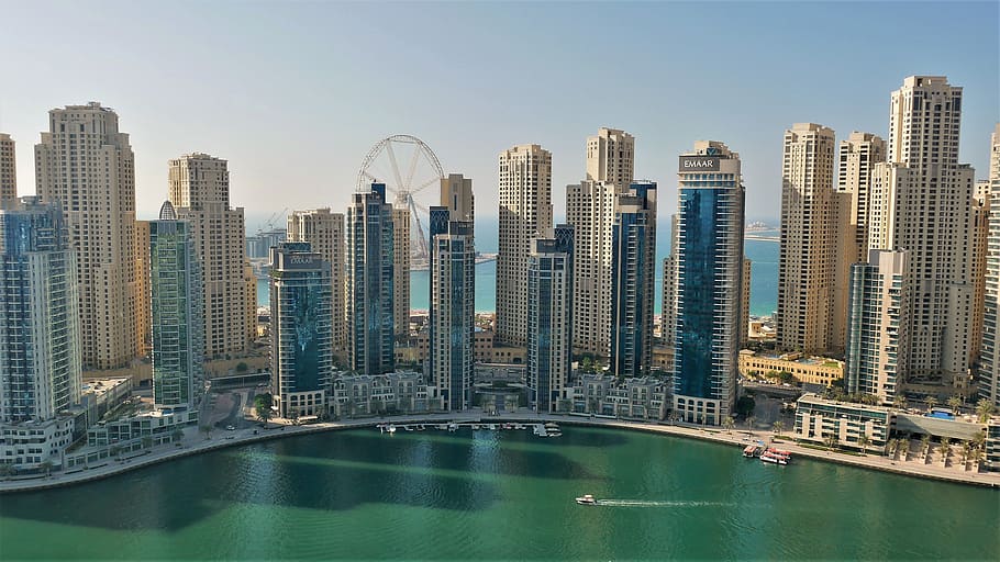 Dubaj, město, architektura, voda, emiráty, cestovní ruch, u a e, nábřeží, arabském stylu, budova, cesta