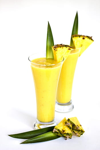 smoothie, Milk-shake, ananas, en bonne santé, petit déjeuner, jaune, fruit