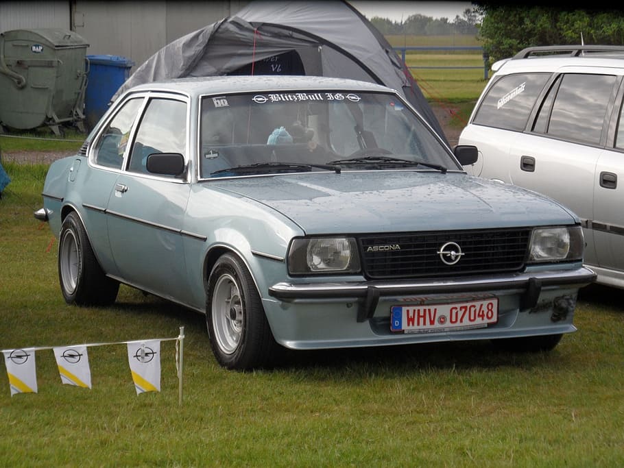 auto, opel, ascona, pkw