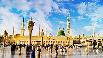 milovat, baitullah, modina, makkah, modina sharif, masjid e nowabi, zelená kopule, slavné místo, architektura, cestovat, destinace
