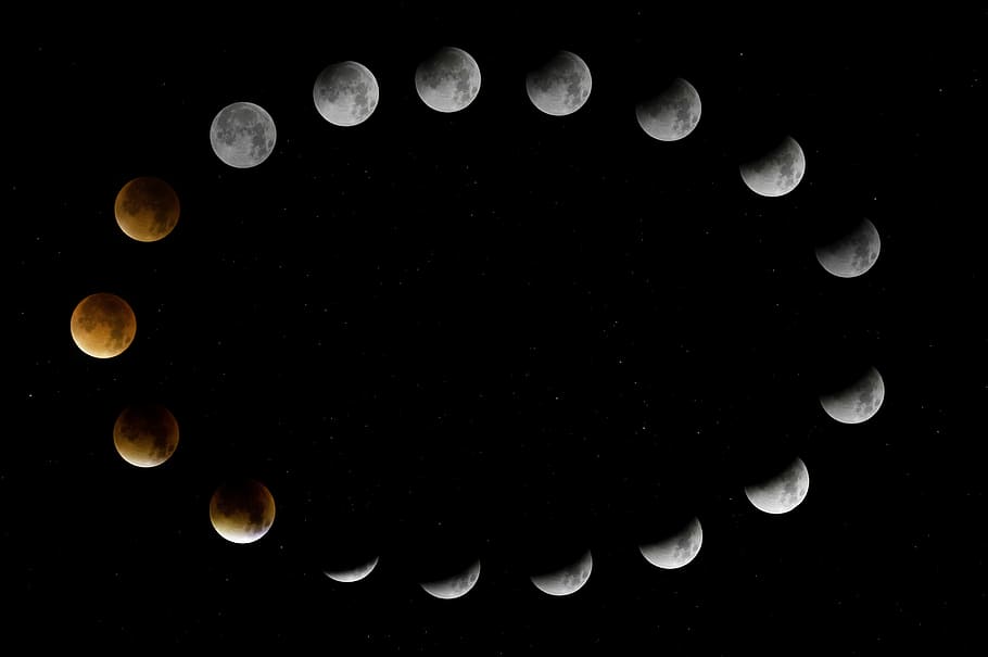 měsíc digitální tapety, blodmåne, měsíc, úplněk, astrofotografi, hvězd, noc, tma, Dánsko, noční fotografie, černé pozadí