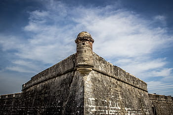 gray tower, fort, stone, historic, architecture, masonry, sentry box, bartizan, guerite, echauguette, turret