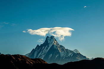blanc, nuage, Montagne, queue de poisson, paysage, Népal, la nature, trekking, Machapuchare, de plein air, tourisme