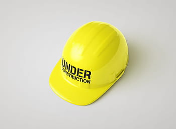 yellow hard hat, construction, sign, 3d, background, banner, building, business, caution, concept, danger