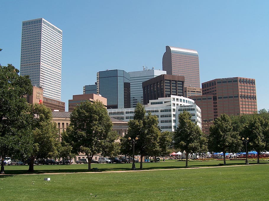 high rise buildings, Denver, Colorado, Colorado, City, Scenery, denver, colorado, city, cityscape, urban landscape, skyline, downtown