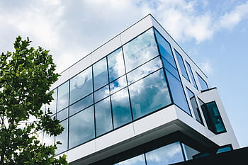 moderno, arquitectura, edificios, edificio de oficinas, cielo azul, cielo, ventanas, edificio de cristal, negocios, reflexión, comercio