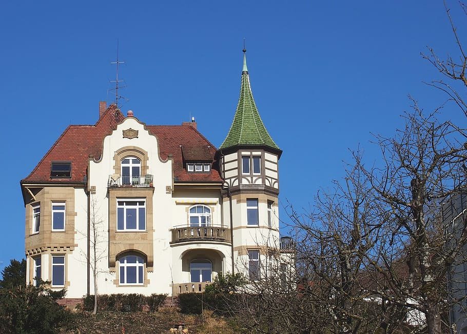 home, villa, building, architecture, residence, victorian, bay window, tower