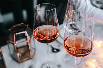 rosa, copo de vinho, mesa de natal, vinho rosé, natal, mesa, feriados, talheres, decorações, vidro, festa