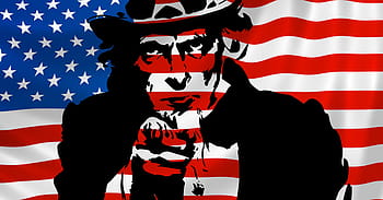 davanti, zio Sam, bandiera americana, 4 luglio, dom, fotografie, Giorno dell'Indipendenza, dominio pubblico, rosso bianco e blu, stelle e strisce, Stati Uniti d'America
