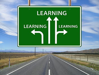 illustrazione di apprendimento di segnaletica, imparare, Nota, cartello, elenco, direzione, frecce, strada, conclusione, formazione, opportunità