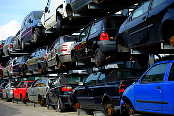pile, assorted-color junk cars, junkyard, scrap, metal, broken, stainless, wreck, metal scrap, auto, car cemetery