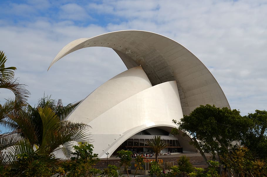opera, santa cruz, tenerife, canary islands, island, building, architecture, concert hall, famous, landmark