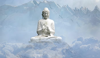 fotografování, gautama socha Buddhy, nebe, cestovat, sníh, socha, sochařství, Buddha, náboženství, božstvo, postava